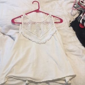 White open back tank top